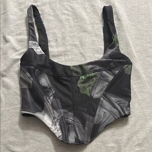 White Fox Floral Corset Top